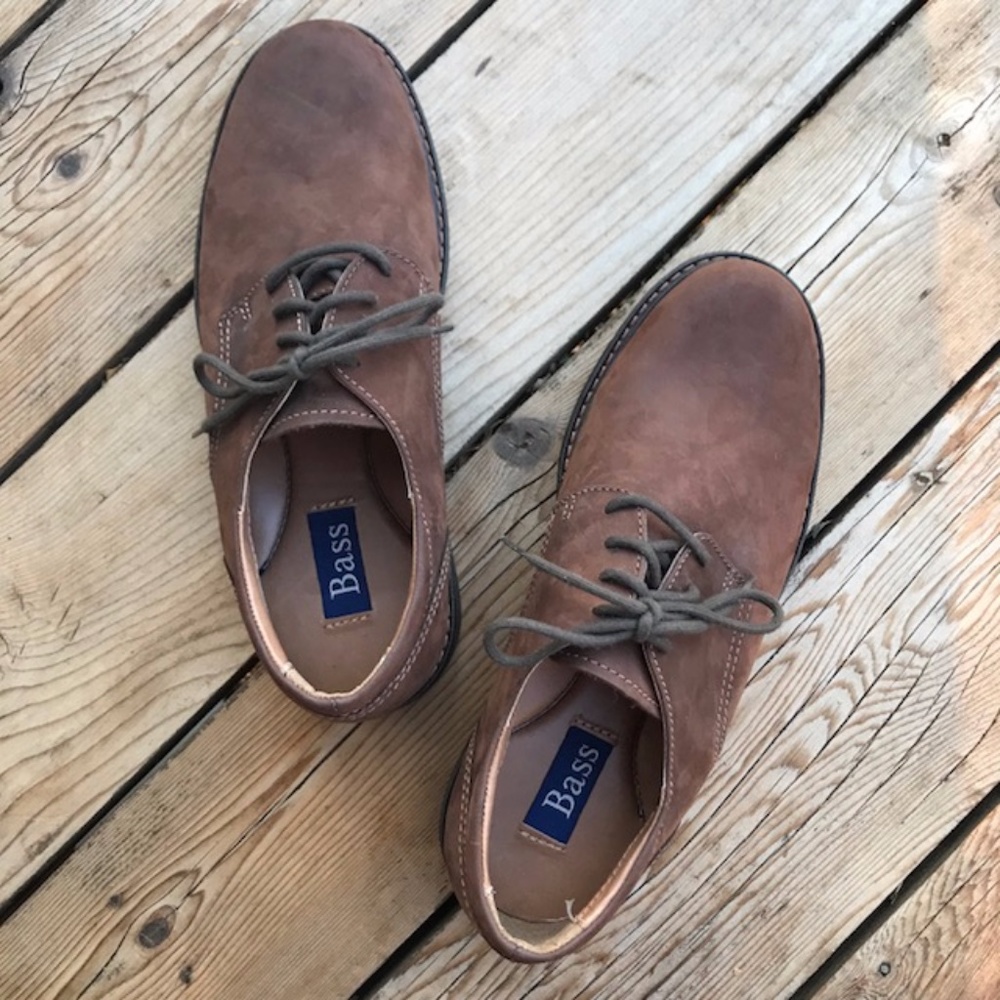 NEW Bass Tyson Pasadena Buck Leather Oxford--9.5